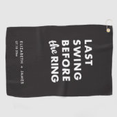 Bachelor Party Last Swing Before the Ring Minimal Golfhandtuch (Horizontal)