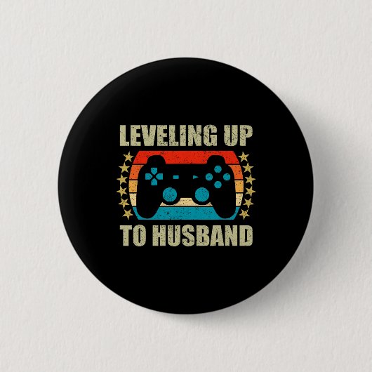Bachelor-Party-Leveln für husbändisches Gaming Button (Vorderseite)
