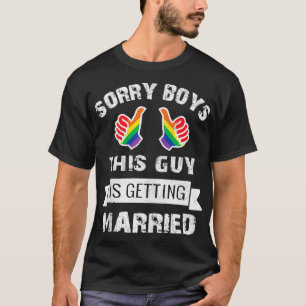 BACHELOR Party LGBT Gay Pride Gift Groom Bridge T-Shirt