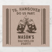 Bachelor Party Liquor Flasche Labels Alkoholflaschenetikett (Einzelnes Label)