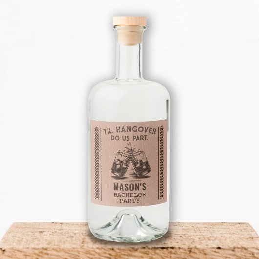 Bachelor Party Liquor Flasche Labels Alkoholflaschenetikett