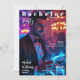 Bachelor Party Magazine Cover Einladung