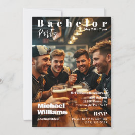 Bachelor Party Magazine Cover Einladung