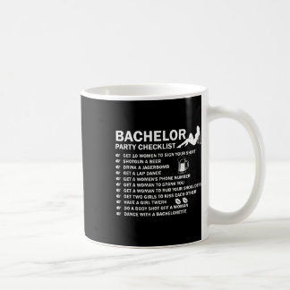 Bachelor Party Men Naughty Checkliste Erreichbarke Kaffeetasse