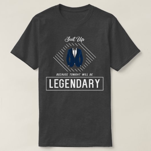 Bachelor-Party mit Anzug Bow Krawatte und Krawatte T-Shirt (Design vorne)