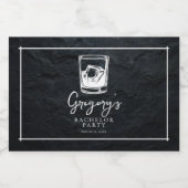 Bachelor Party modern und stilvoll Alkoholflaschenetikett (Einzelnes Label)