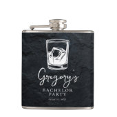 Bachelor Party modern und stilvoll Flachmann (Vorderseite)