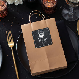 Bachelor Party modern und stilvoll Quadratischer Aufkleber