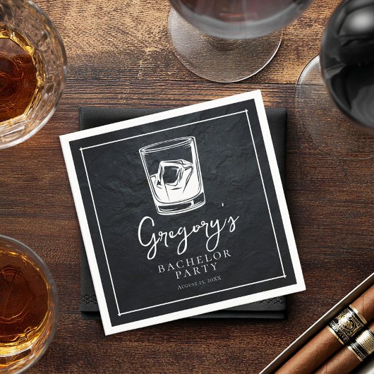 Bachelor Party modern und stilvoll Serviette