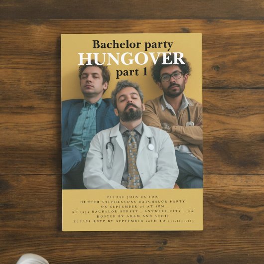 Bachelor Party Moderne Einladung