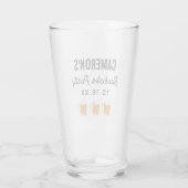 Bachelor Party Moderne Gastgeschenk Hochzeit Beer Glas (Rückseite)