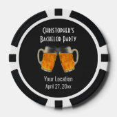 Bachelor Party Moderne Gastgeschenk Hochzeit Beer Pokerchips (Vorderseite)