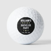 Bachelor Party Moderne Typografie Gastgeschenk Hoc Golfball (Vorderseite)