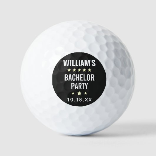 Bachelor Party Moderne Typografie Gastgeschenk Hoc Golfball (Vorderseite)
