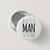 Bachelor Party Moderner Trauzeuge Hochzeitsknopf Button (Vorne & Hinten)