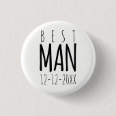 Bachelor Party Moderner Trauzeuge Hochzeitsknopf Button (Vorderseite)