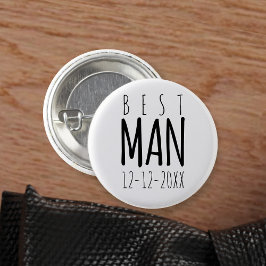 Bachelor Party Moderner Trauzeuge Hochzeitsknopf Button