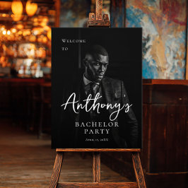 Bachelor Party Modernes Foto Empfang Poster