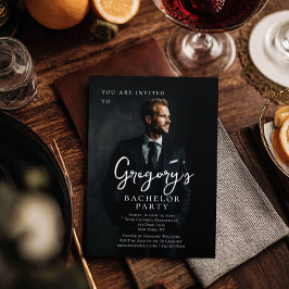 Bachelor Party Modernes stilvolles Foto Einladung