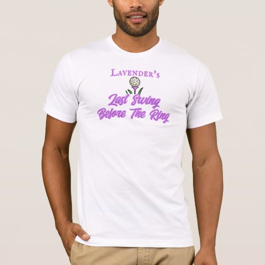 Bachelor Party oder Wedelwochenende Golf Lavendel T-Shirt (Vorderseite)
