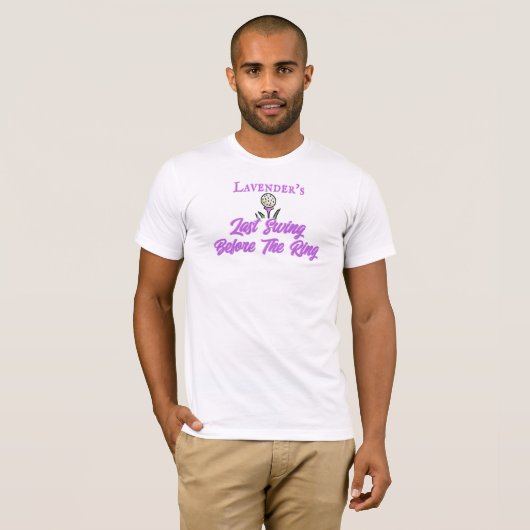 Bachelor Party oder Wedelwochenende Golf Lavendel T-Shirt (Vorne ganz)