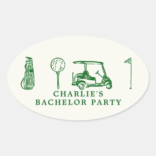 Bachelor-Party Ovaler Aufkleber (Vorderseite)