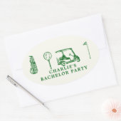 Bachelor-Party Ovaler Aufkleber (Umschlag)