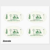 Bachelor-Party Ovaler Aufkleber (Blatt)