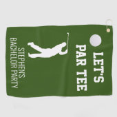 Bachelor Party Par T-Shirt Golfspielen Golfhandtuch (Horizontal)