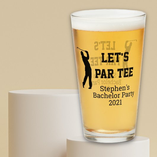 Bachelor Party Par tee Custom Glas