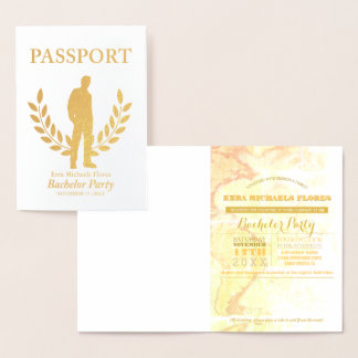 Bachelor Party Pass Goldfolie Folienkarte