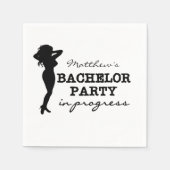 Bachelor Party Personalisiert Paper Napkins Serviette (Vorderseite)
