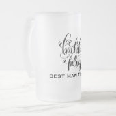 Bachelor Party Personalisiert Trauzeuge Mattglas Bierglas (Vorderseite Links)