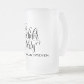 Bachelor Party Personalisiert Trauzeuge Mattglas Bierglas (VorderseiteRechts)