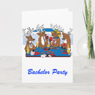 Bachelor Party Poker Player Einladung