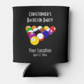 Bachelor Party Pool Ball Billards Gastgeschenk Hoc Dosenkühler (Vorderseite)