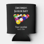 Bachelor Party Pool Ball Billards Gastgeschenk Hoc Dosenkühler (Rückseite)