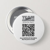 Bachelor Party QR Code Kaufen Drink Team Groom 3" Button (Vorne & Hinten)