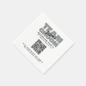 Bachelor Party QR Code Kaufen Getränketeam Groom B Serviette (Ecke)