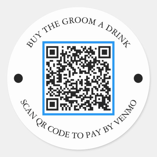 Bachelor Party QR Code Kaufen Sie den Boden ein Ge Runder Aufkleber (Vorderseite)