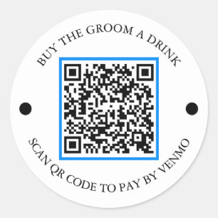 Bachelor Party QR Code Kaufen Sie den Boden ein Ge Runder Aufkleber