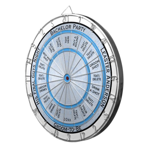 Bachelor Party Regulation Dart Board Dartscheibe (Vorderseite rechts)