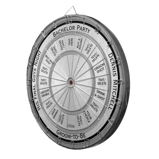 Bachelor Party Regulation Dart Board Dartscheibe (Vorderseite rechts)