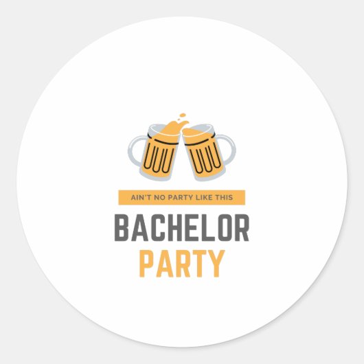 Bachelor-Party Runder Aufkleber (Vorderseite)