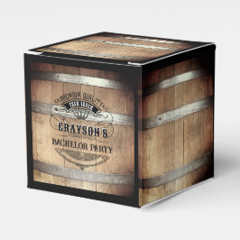 Bachelor Party Rustic Whiskey Barrel Geschenkschachtel