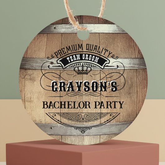 Bachelor Party Rustic Whiskey Geschenkanhänger