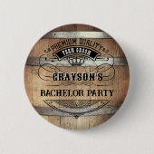 Bachelor Party Rustikal Button (Vorderseite)