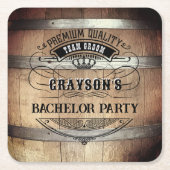 Bachelor Party Rustikal Rechteckiger Pappuntersetzer (Vorderseite)