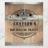 Bachelor Party Rustikales Barrel Weinetikett (Einzelnes Label)