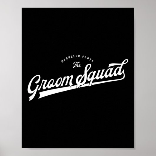 Bachelor Party Set Baseball Stil Der Groom Platz Poster (Vorne)